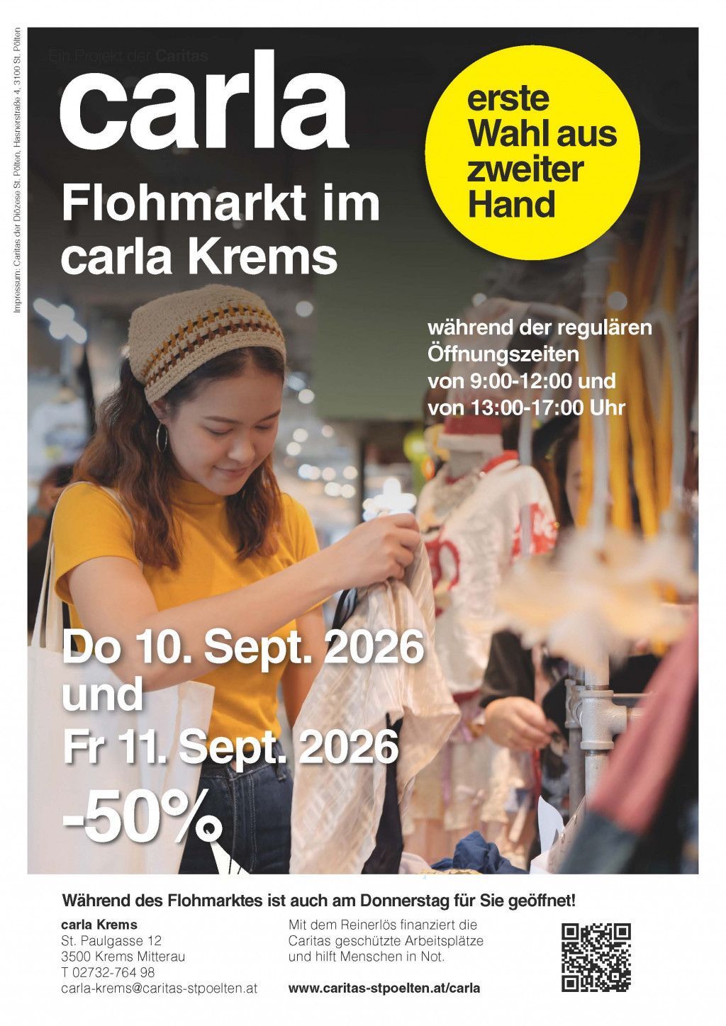 Flohmarkt carla Krems 10. und 11. September