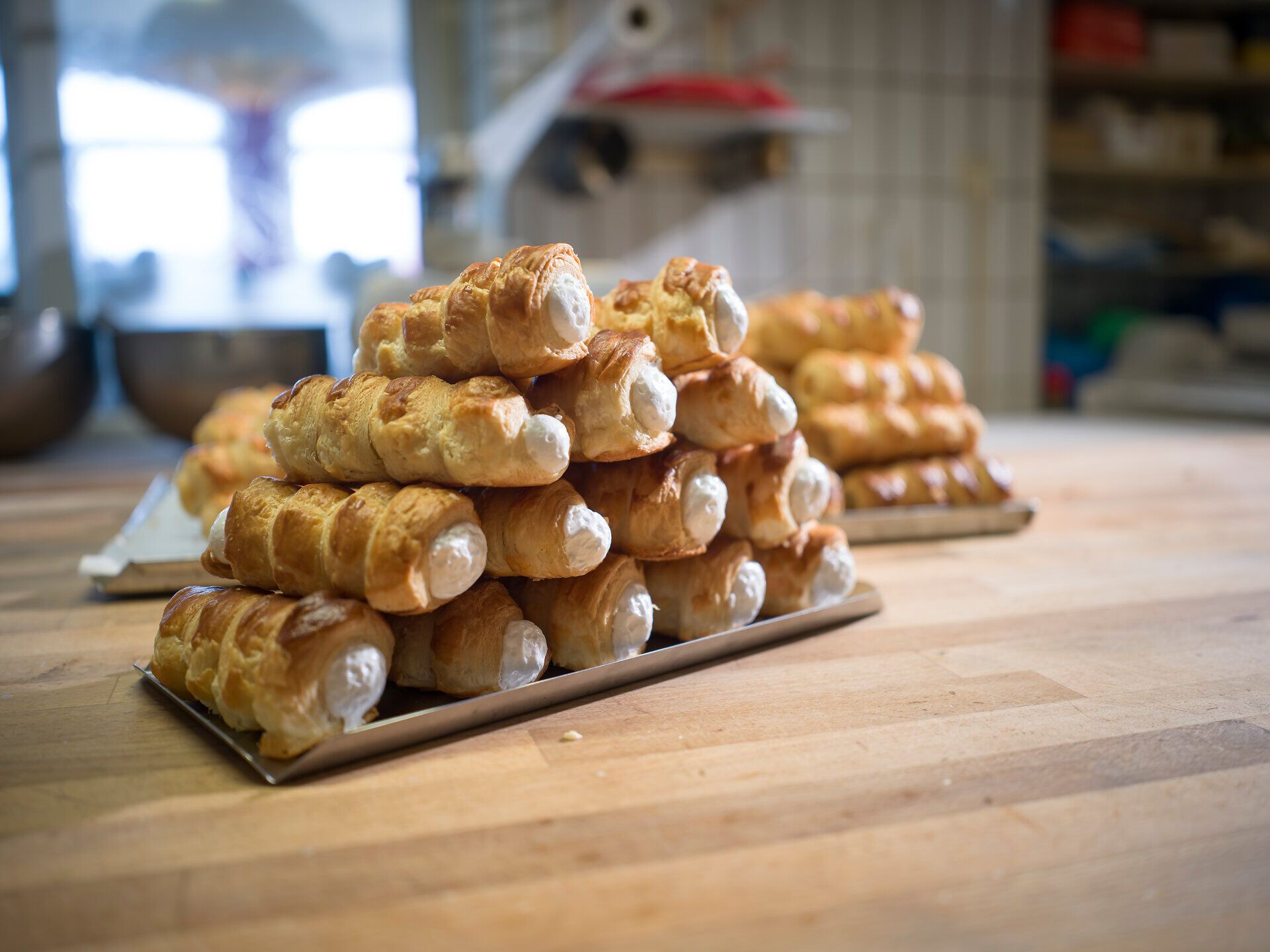 Schaumrollen in der Cafe-Konditorei Braun in Marbach an der Donau im Nibelungengau