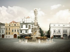 Trinity Column on the main square in Langenlois, &copy; Ursin Haus