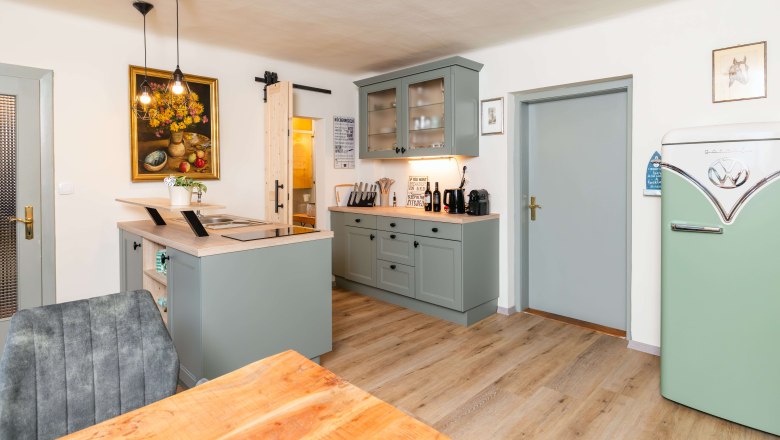 Designer kitchen & modern living area