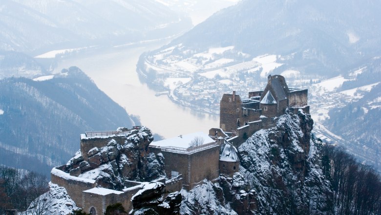 Aggstein ruins in winter, &copy; Lachlan Blair