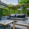Lounge furniture in the guest garden