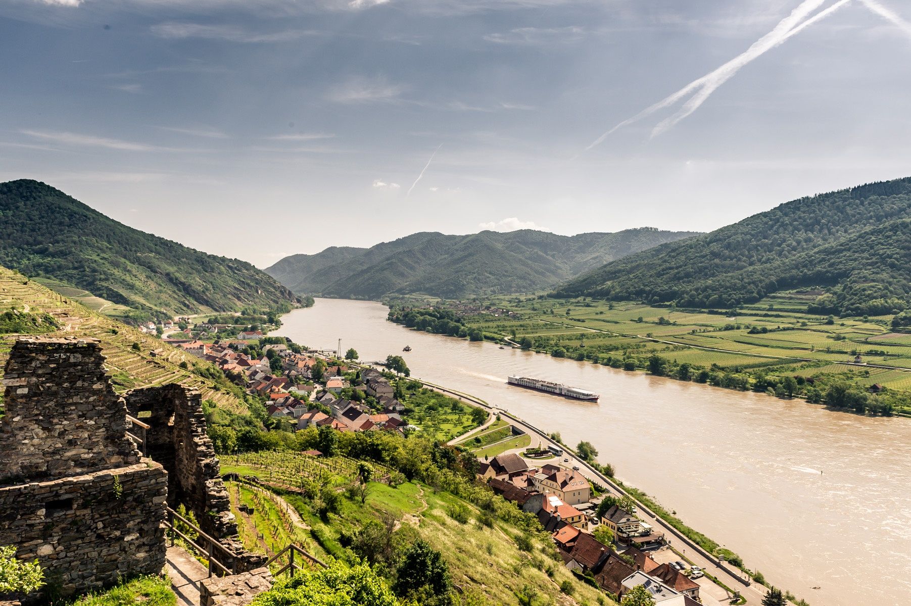 Ausblick von der Ruine Hinterhaus in Spitz