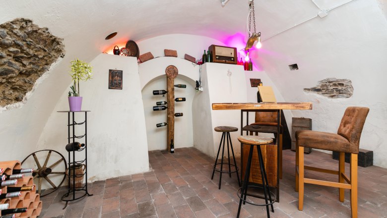 Cozy wine cellar parlor